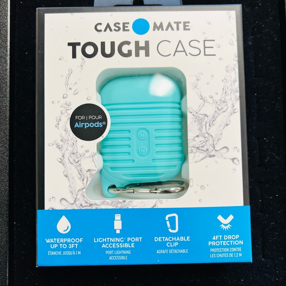 Case-Mate Airpods Case - Tough Aqua Blue OPEN BOX